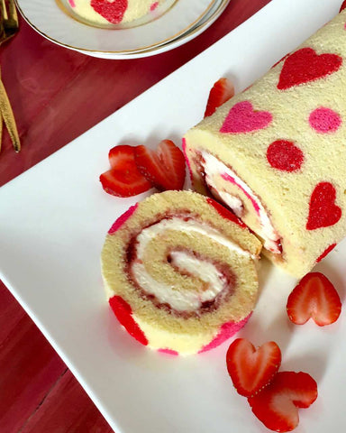Valentine's Day Strawberry Cake Roll by TaraTeaspoon