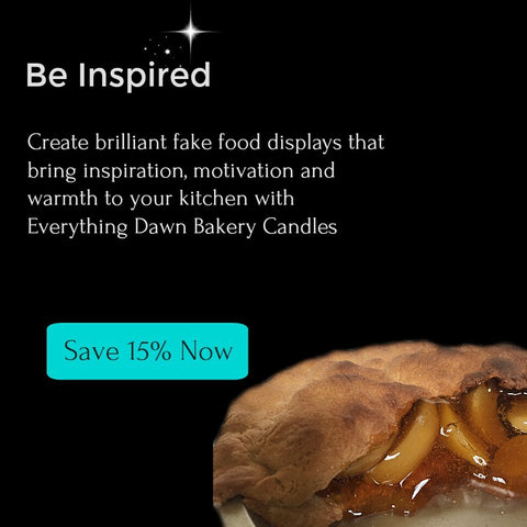 Be Inspired message and fake apple pie with 15% off