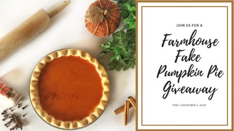Giveaway Farmhouse Fake Pumpkin Pie