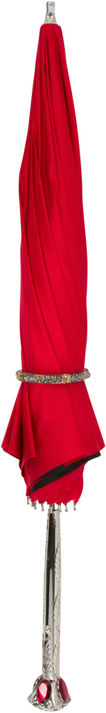 LUXE Red Flower with antique jeweled handle - SOLD OUT - Pre-Order now for July delivery