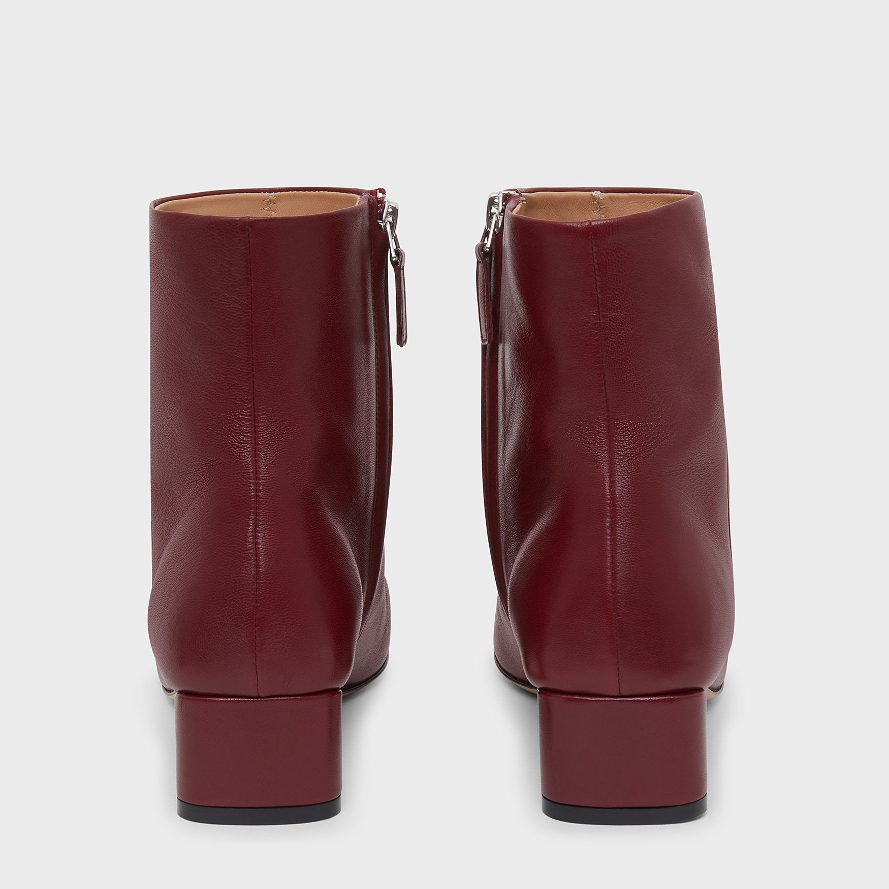 Square Toe Ankle Boot - Claret