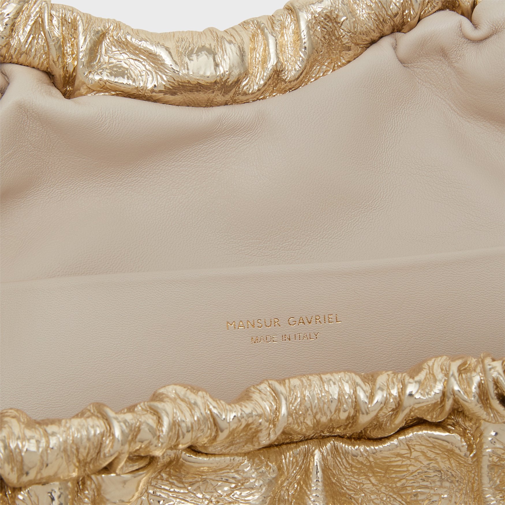 Cloud Clutch Crackled Metallic - Gold