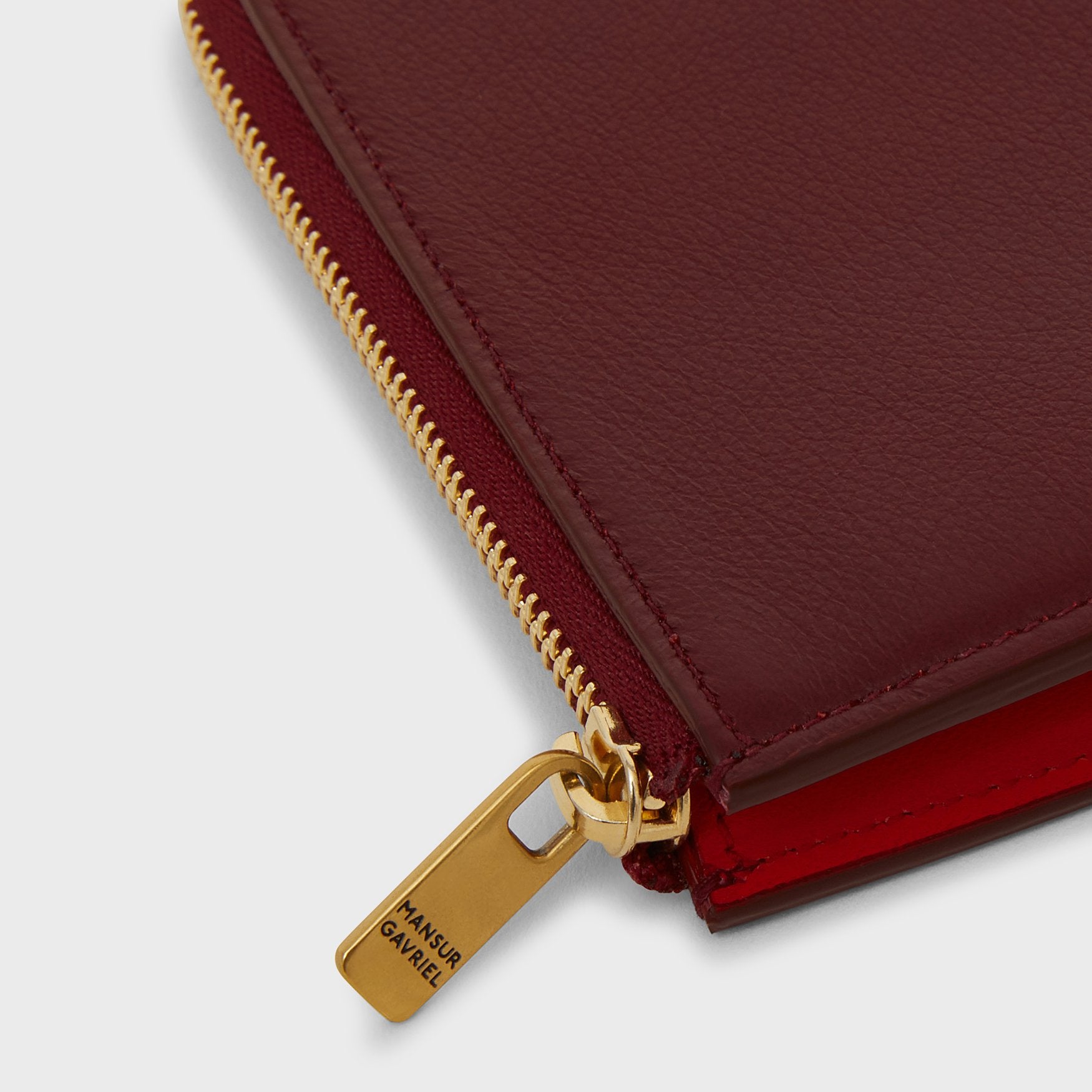 Compact Zip Wallet - Claret