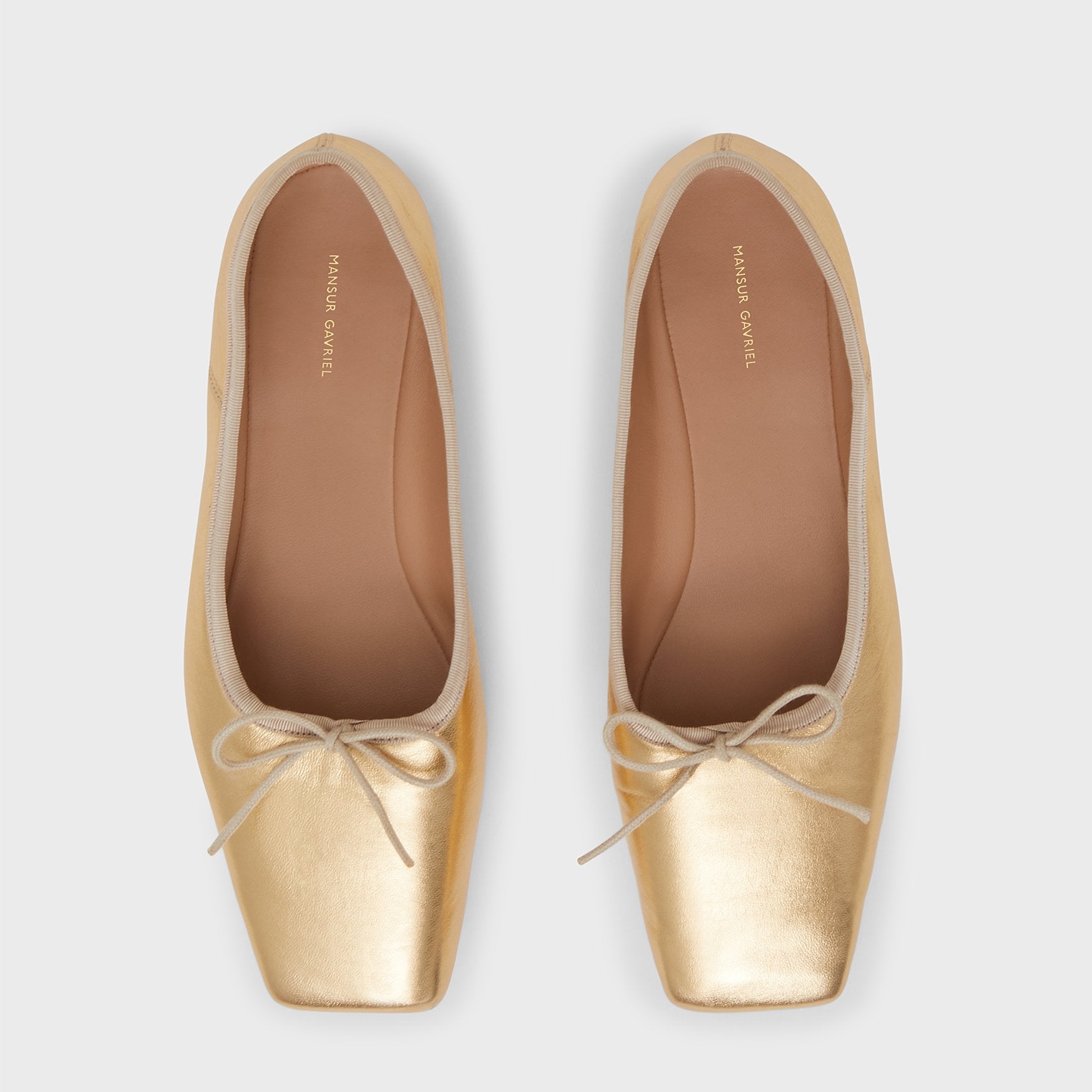 Square Toe Ballerina - Gold