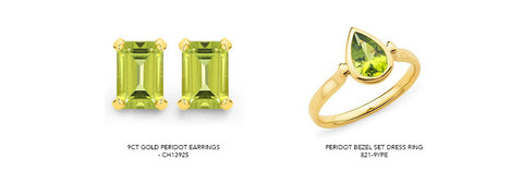 peridot jewellery available on our website 