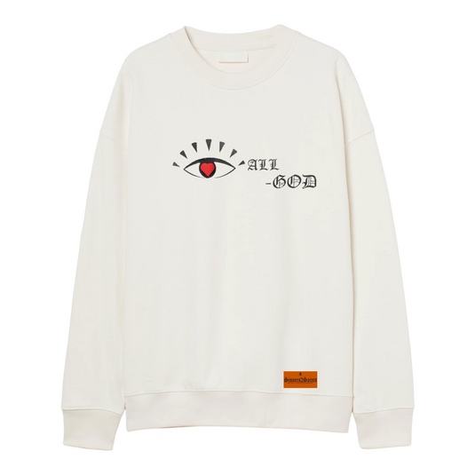 Eye (I) Love All - God's Love - Embroidered Crewneck Sweatshirt *Limited Restock - Sinners2Saints