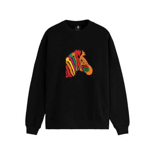 Zebra Plush Crewneck Sweatshirt - Sinners2Saints