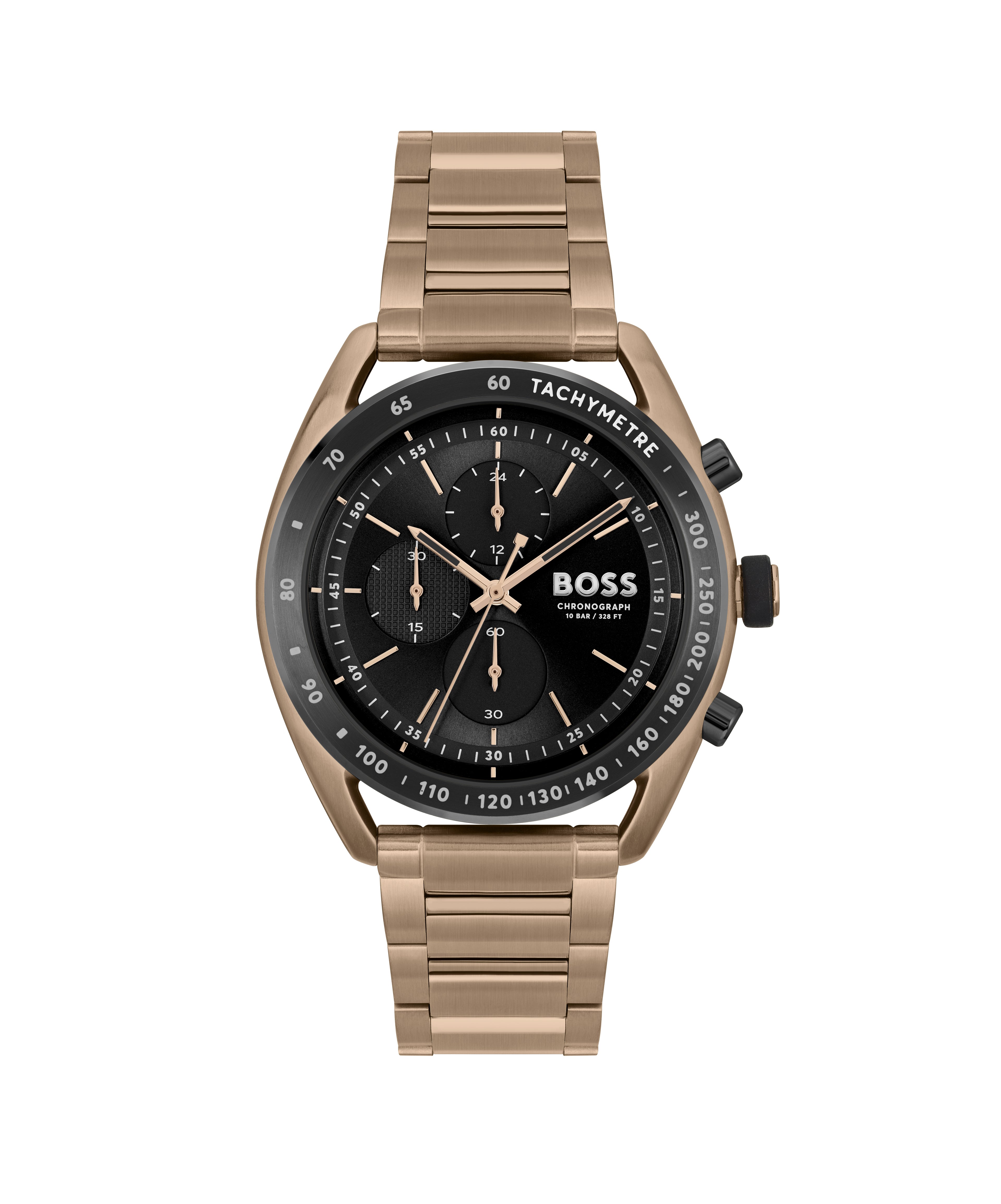 Hugo Boss Solgrade – Jewellers Ionic Plated Gold Thin Speirs Black Steel