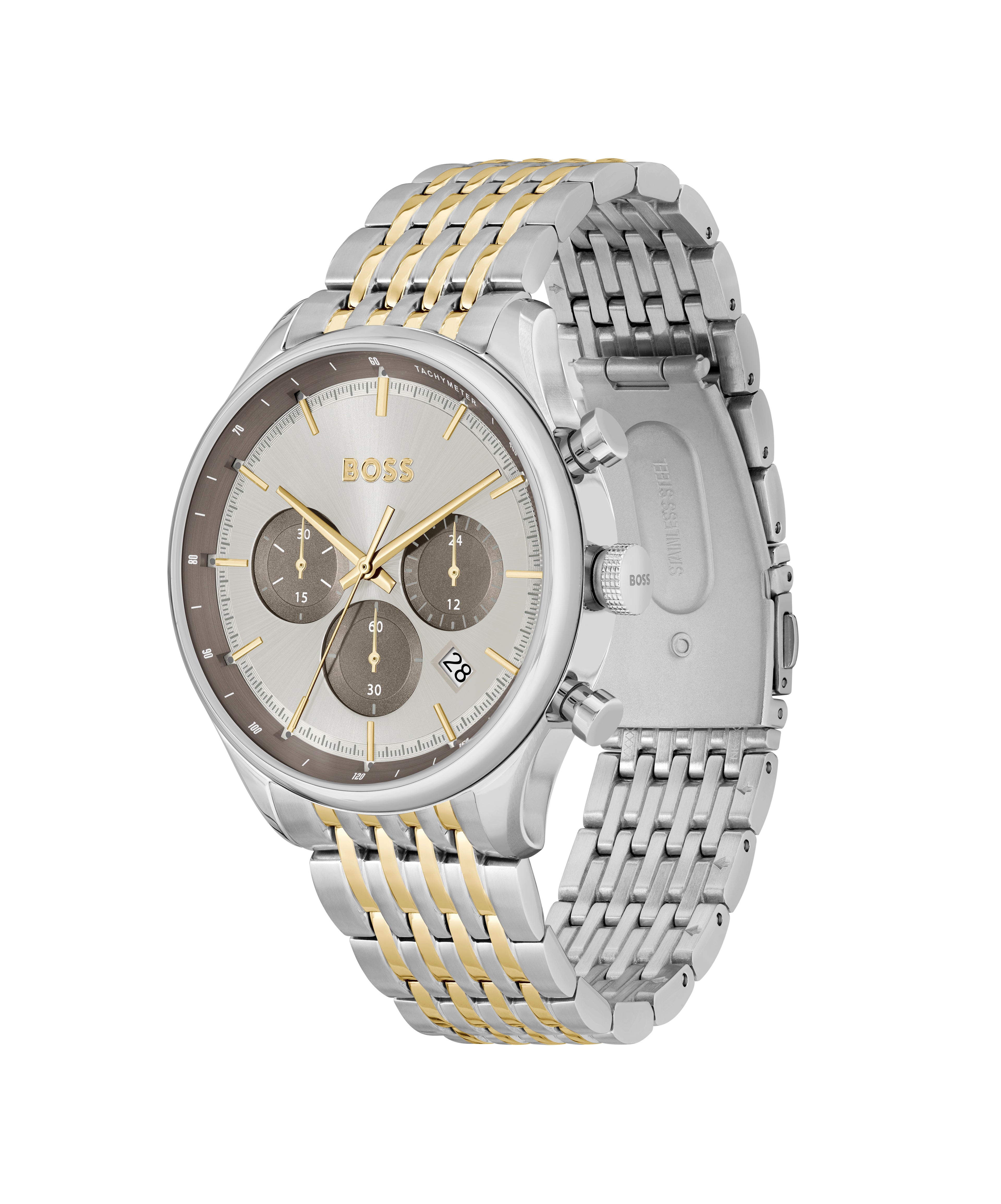 Hugo Boss Center Court Ionic Plated Biege Gold Steel Black Dial – Speirs  Jewellers