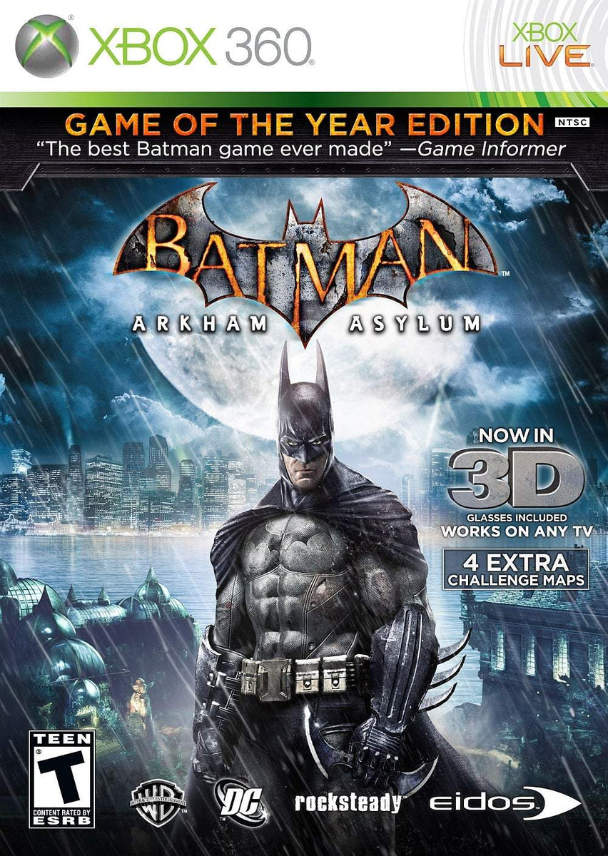 Batman Arkham Asylum Game Of The Year Edition DLC On Disc 360 Used – Iceman  Video Games