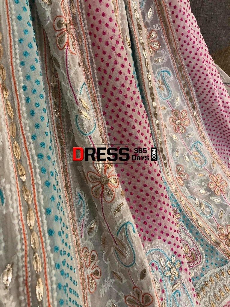 Multicolour Chikankari and Gota Patti Work Anarkali Suit – Dress365days