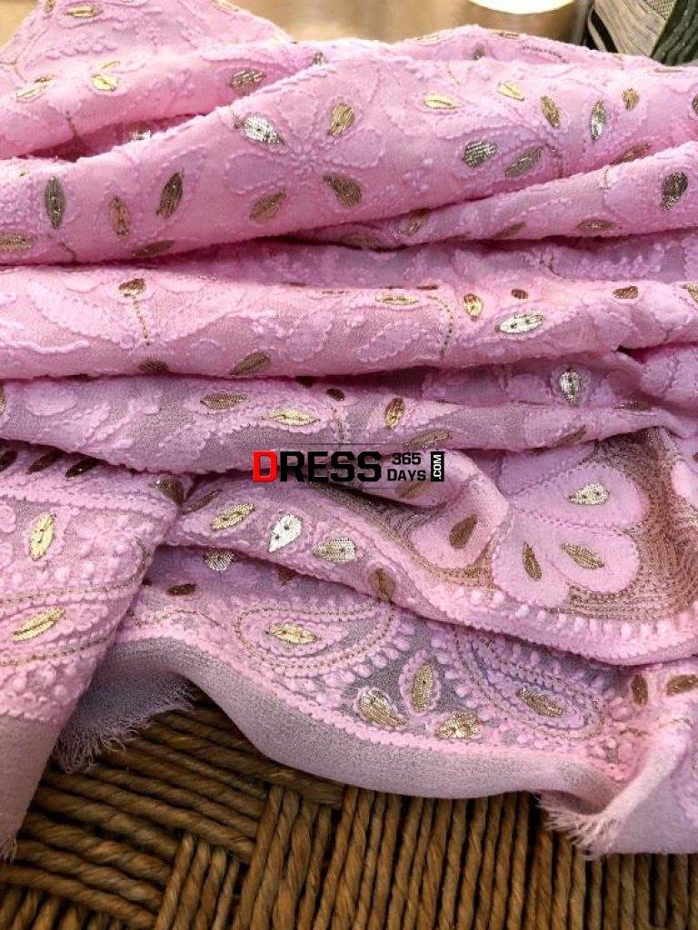 viscose georgette chikankari