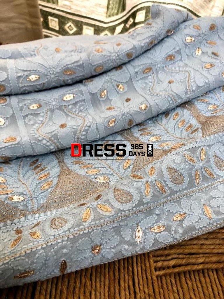 viscose georgette chikankari