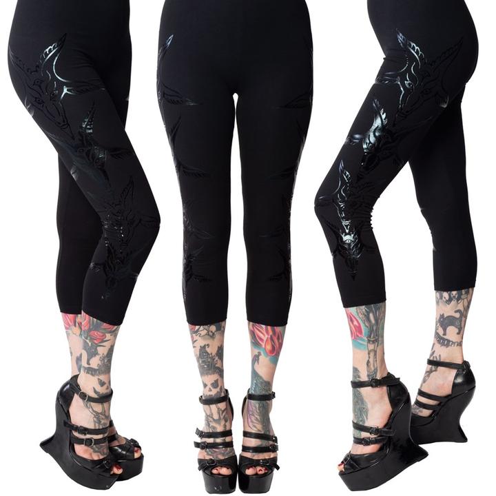 Goathead Black Foil Capri Leggings (Plus Available) – Subkultures