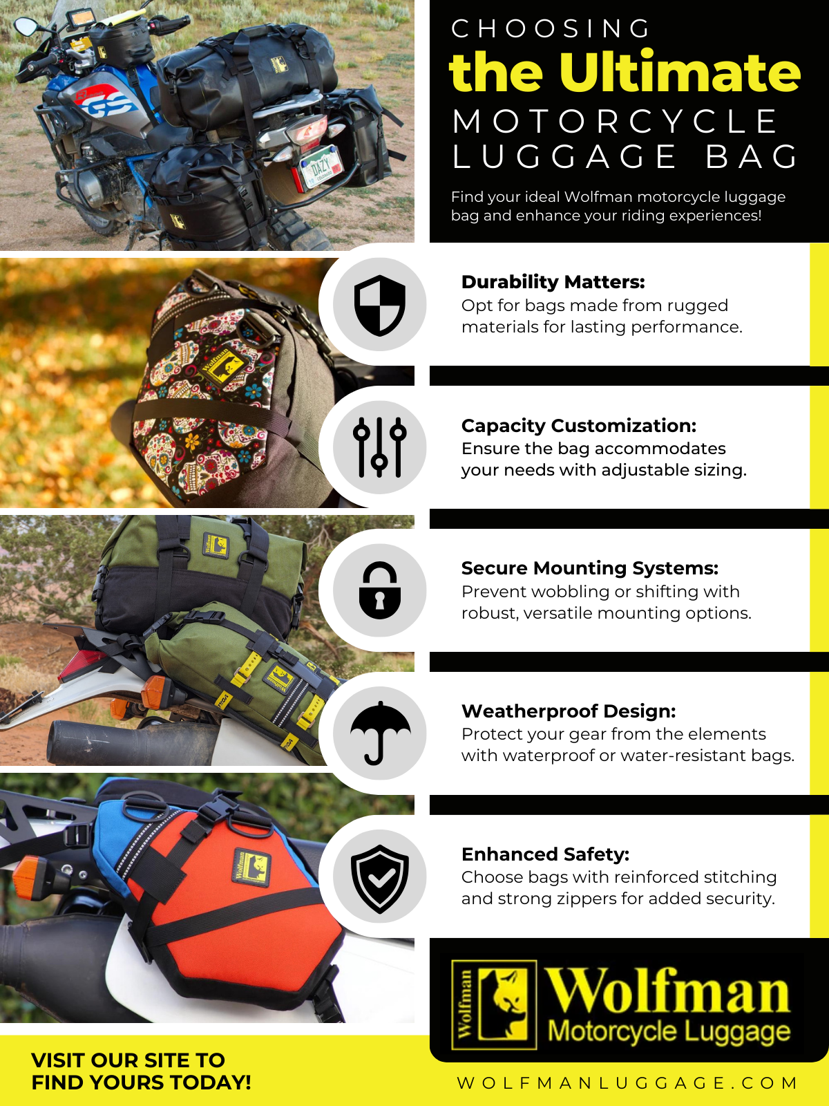 Infographic - Choosing the Ultimate Motorcycle Luggage Bag