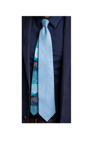 Cravatta pura seta codino colorato Aquadulza