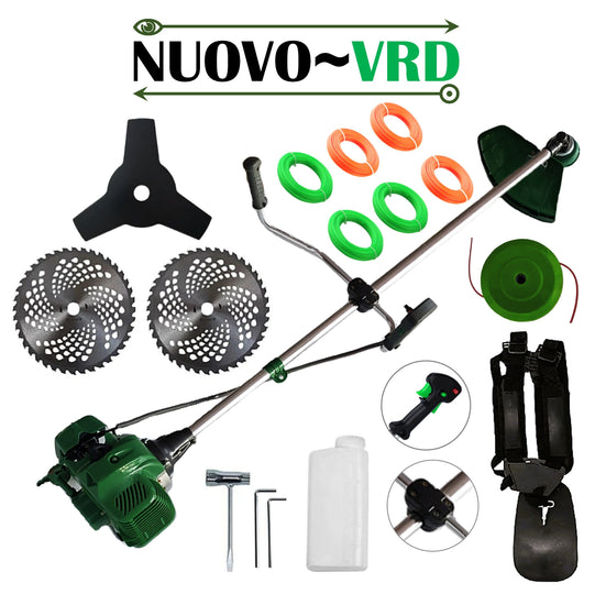 PRIMAVARA-OFERTELOR Cositoare pe benzina NUOVO-VRD 6CP Verde, Disc Stea, 2xDisc Vidia, accesorii incluse, SET FIR TAIERE Image 1