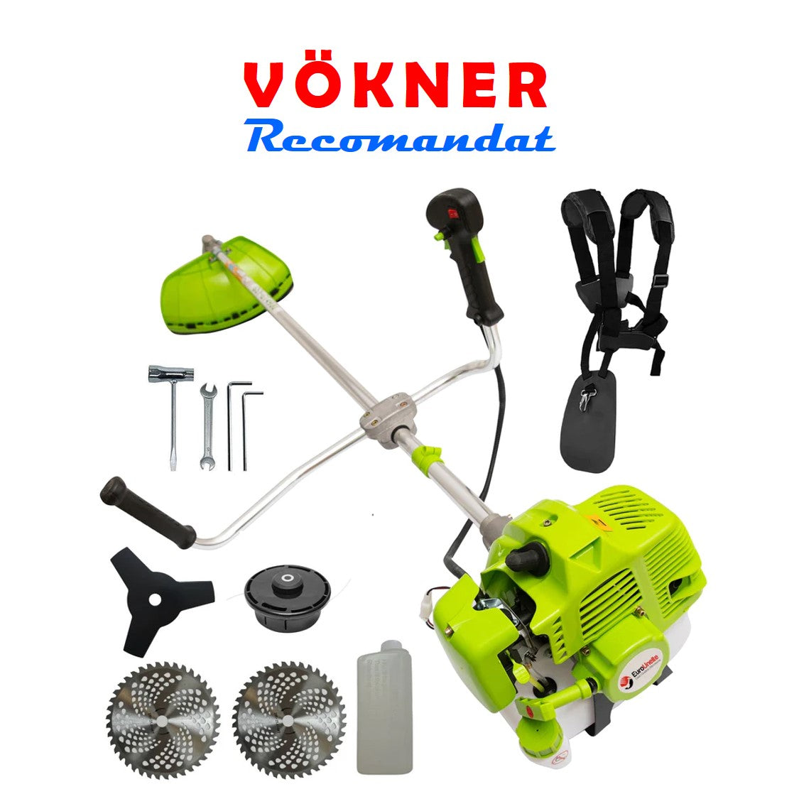 Motocoasa VÖKNER S GT-4900, 6.5CP, 9000Rpm,  FORCE-S Green, extraVIDIA PLUS