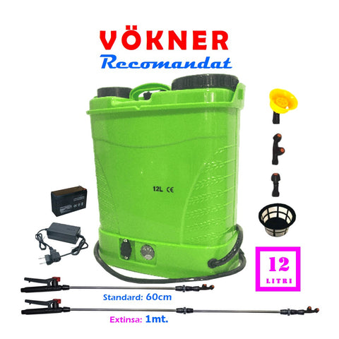 Pompa de stropit cu acumulator Pandora 12 Litri, cu 3 duze, Vermorel - VÖKNER Recomandat