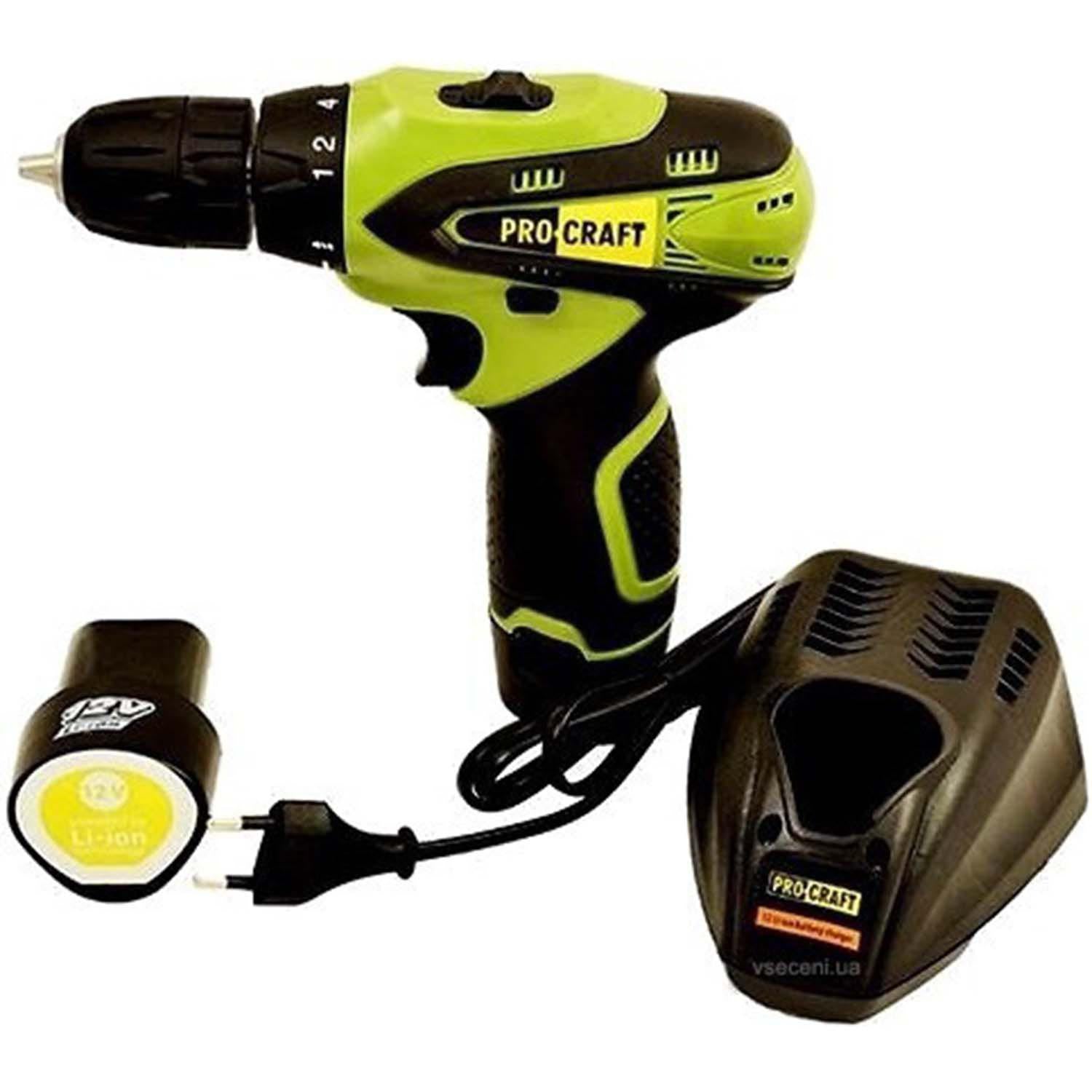 Masina de insurubat ProCraft PA12Pro, 12V/2A, 1350Rpm, 2 Acumulatori