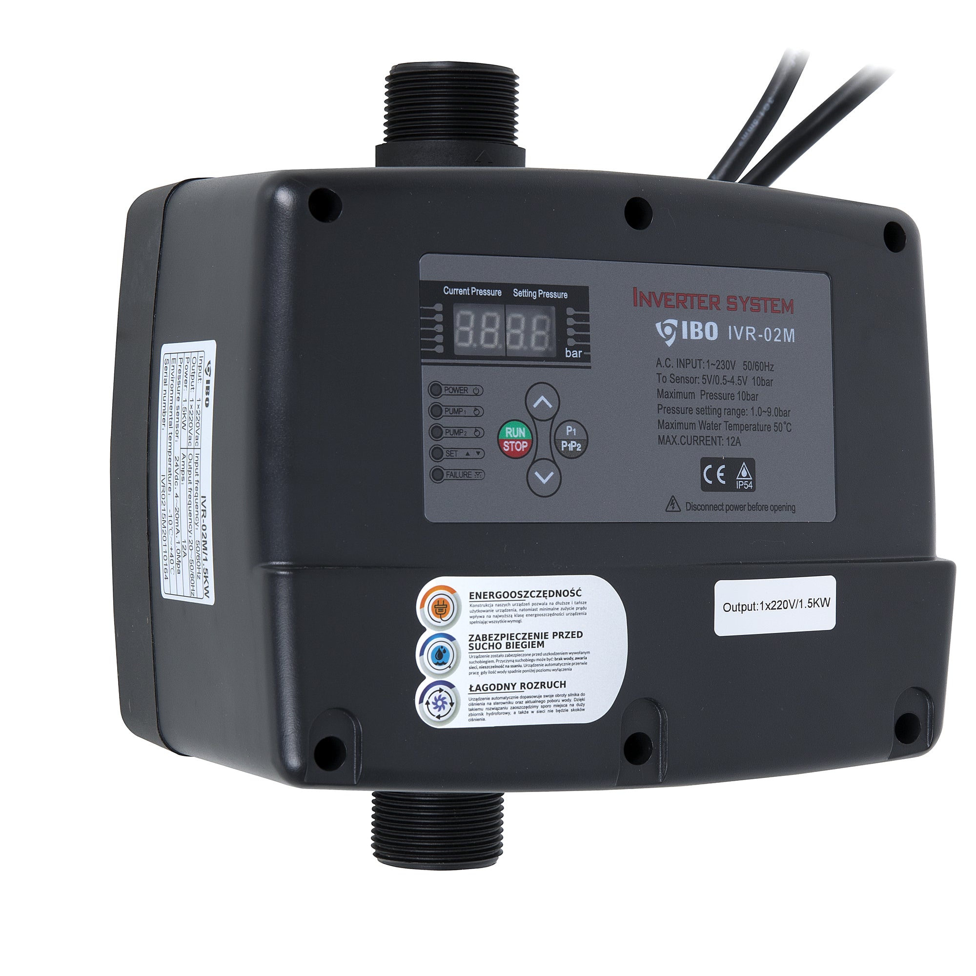 Dispozitiv de control Ibo Dambat IVR02M, 0.37 - 1.5kW, inverter pentru pompe