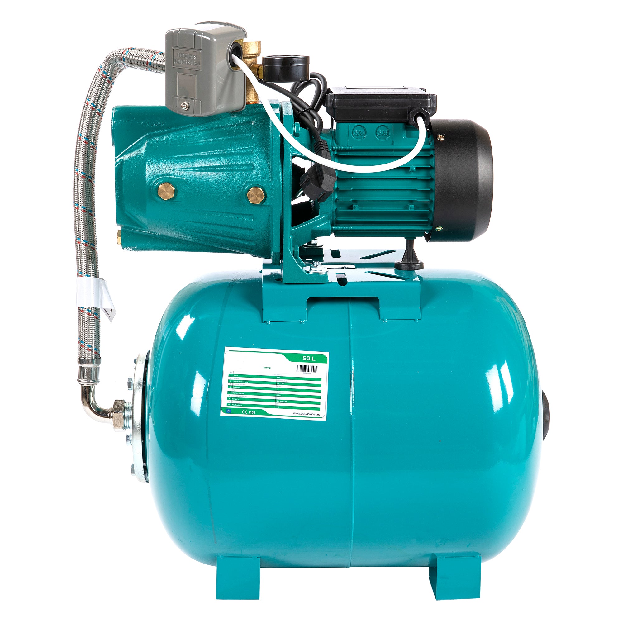 Hidrofor apa Liderman- Apc-JY100A, vas expansiune 50L, pompa 1.5 Kw, 75 l/min, inaltime refulare 52m