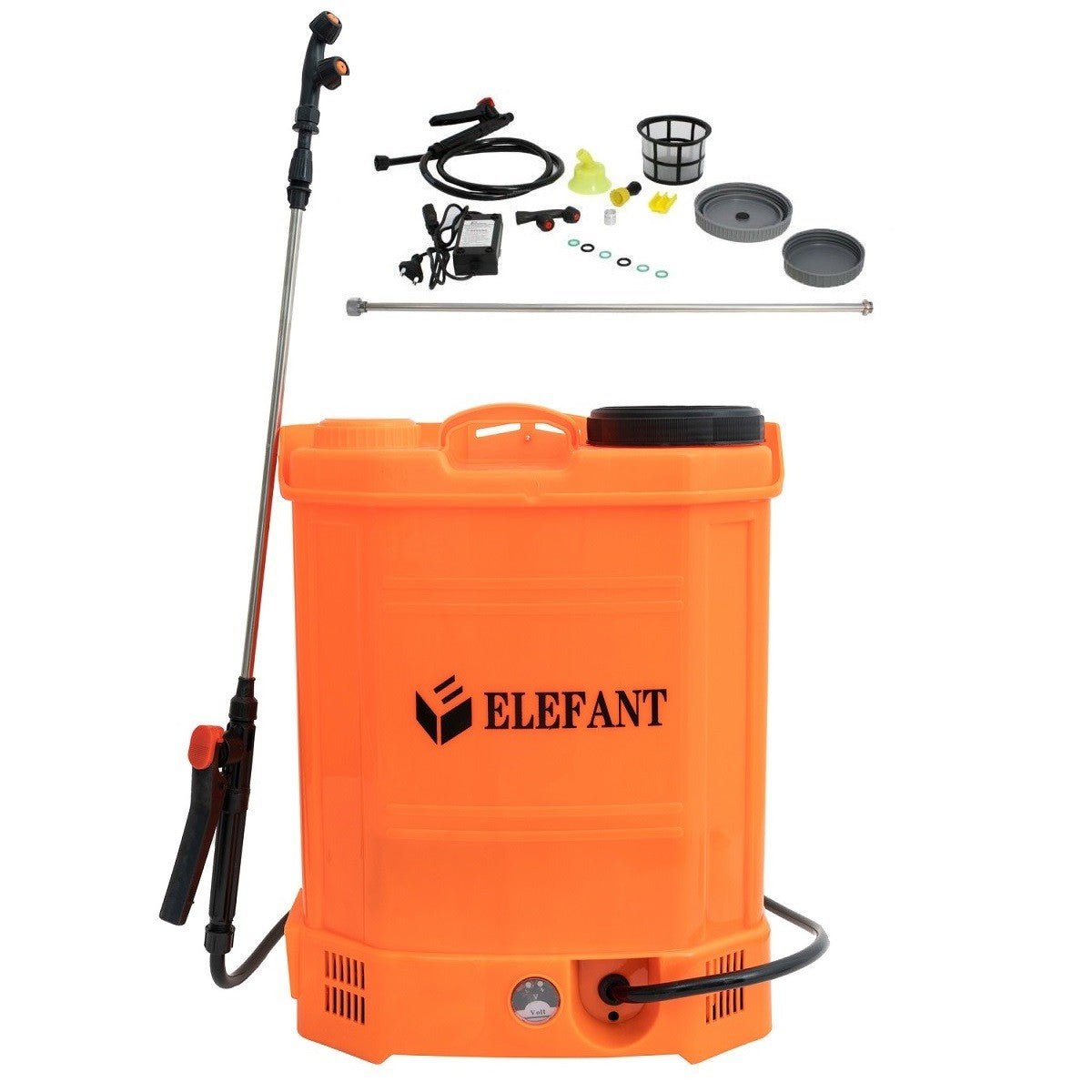 Pompa de stropit cu acumulator Elefant 16Litri, 5 Bar, reglaj presiune, vermorel