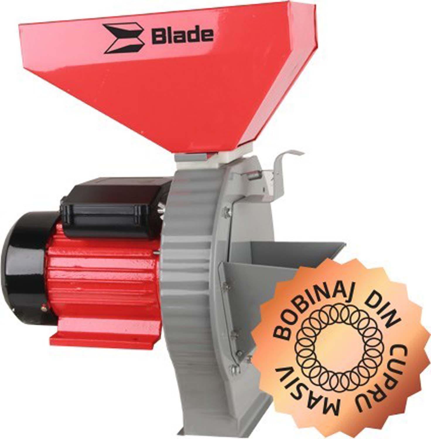 Moara cereale si legume (2 in 1), Blade Model C, 2.7 KW, 200 kg/h, 3000Rpm, cu ciocanele + razatoare fucte