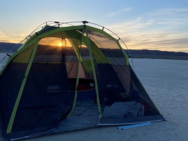Steel Creek Tent at sunrise