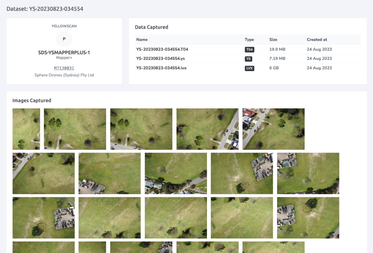 A screenshot of the LiDAR data in our Curo platform