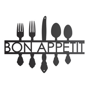 Bon Appetit Wall Art | Metal Wall Art | Round Lake Decor