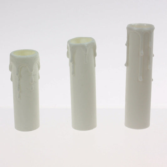 6 White Glass E14 Candle Cover - Euro Size. (19905)