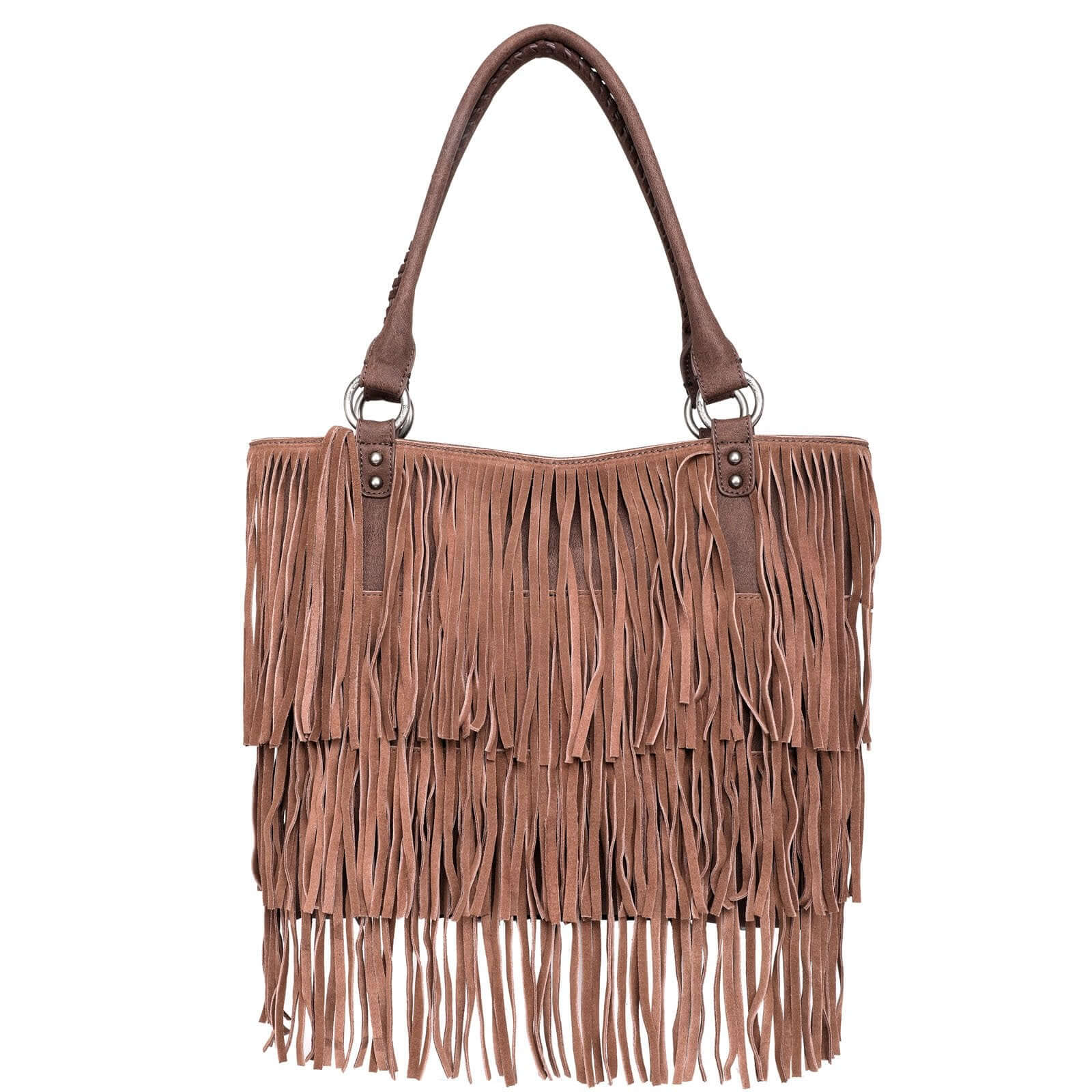 Wrangler Bohemian Leather Fringe Purse: Country Western Handbag - Choose  Colors