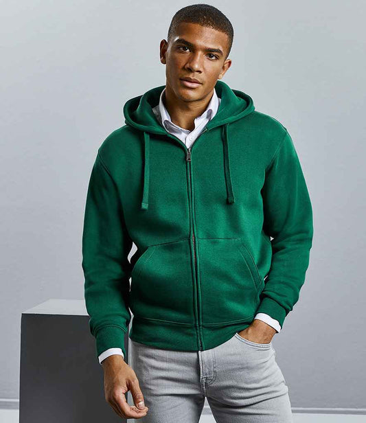 School Zip Thru Hoodie - Bottle Green