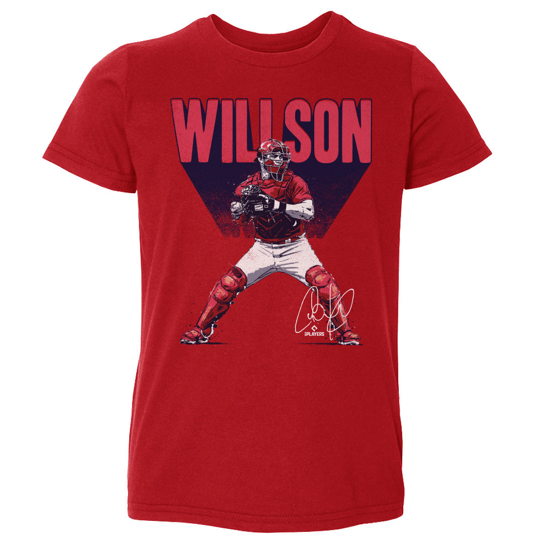 Willson Contreras Men's Premium T-Shirt - Tri Red - St. Louis | 500 Level Major League Baseball Players Association (MLBPA)