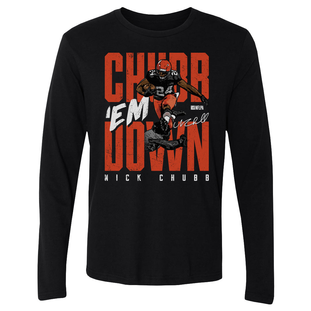 Nick Chubb Men's Long Sleeve T-Shirt | outoftheclosethangers