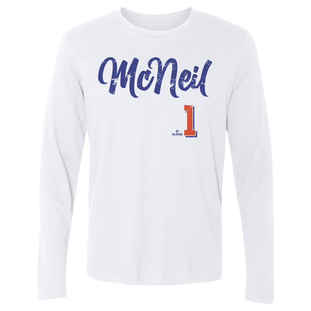 Jeff McNeil Men's Cotton T-Shirt - Royal Blue - New York | 500 Level Major League Baseball Players Association (MLBPA)