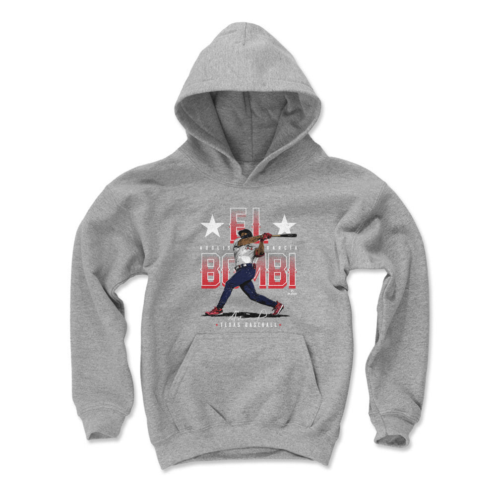 Texas Rangers adolis Garcia Men's Crewneck Sweatshirt - Heather Gray - Texas | 500 Level Major League Baseball Players Association (MLBPA)