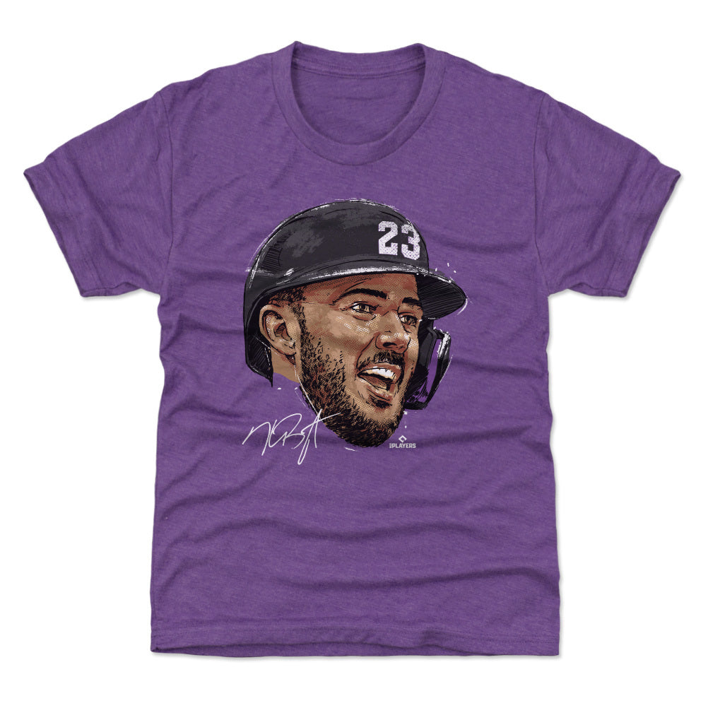 Youth Nike Charlie Blackmon Purple Colorado Rockies Player Name & Number T- Shirt