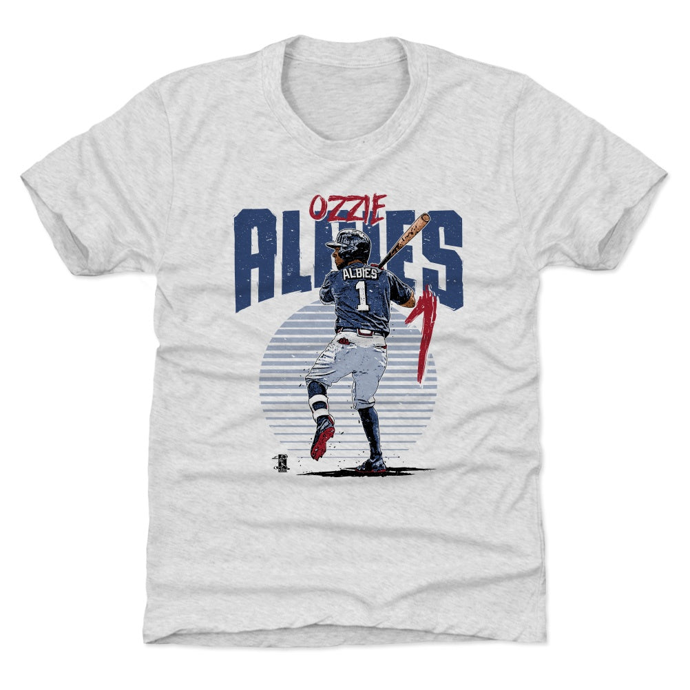 Atlanta Braves Kids 500 Level Austin Riley Atlanta Gray Kids Shirt