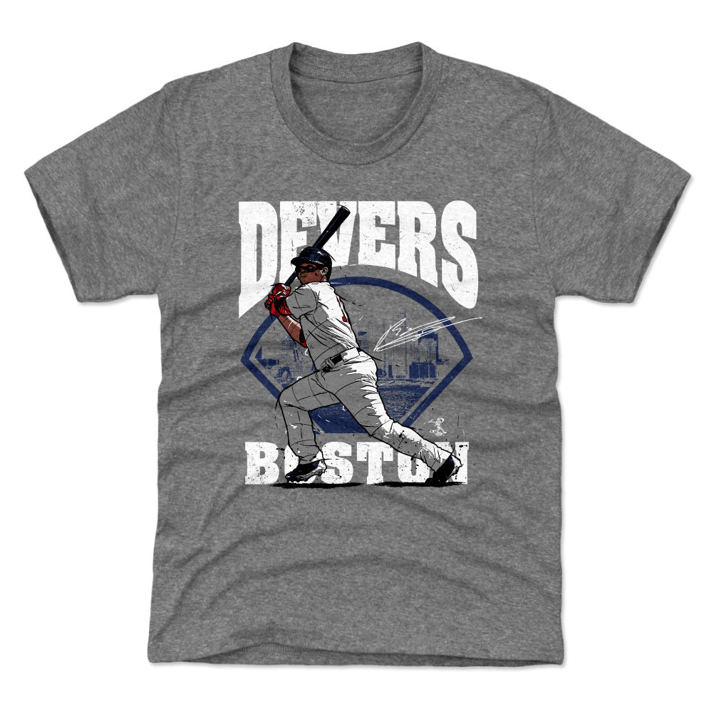 Rafael Devers Boston Red Sox Youth Navy Backer Long Sleeve T-Shirt 