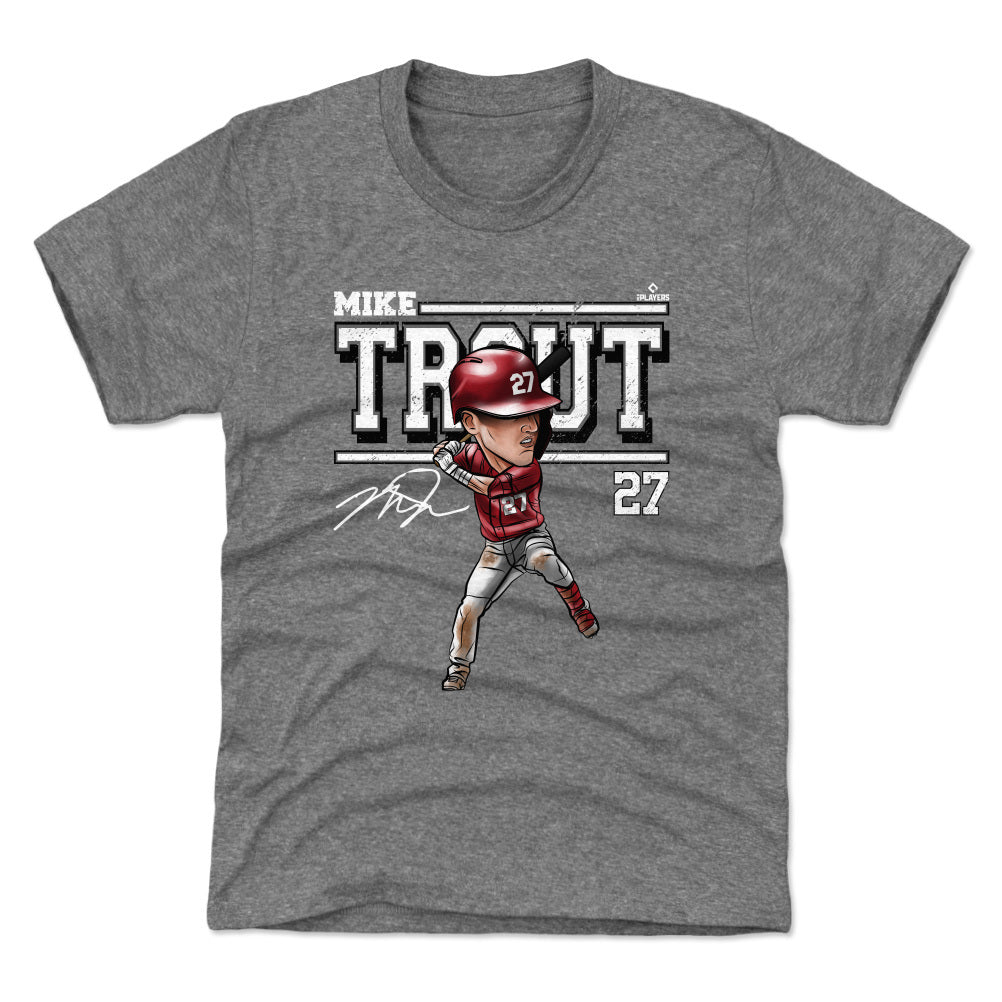  500 LEVEL Mike Trout 3/4 Sleeve T-Shirt (Baseball Tee, X-Small,  Indigo/Ash) - Mike Trout Clutch R : Sports & Outdoors
