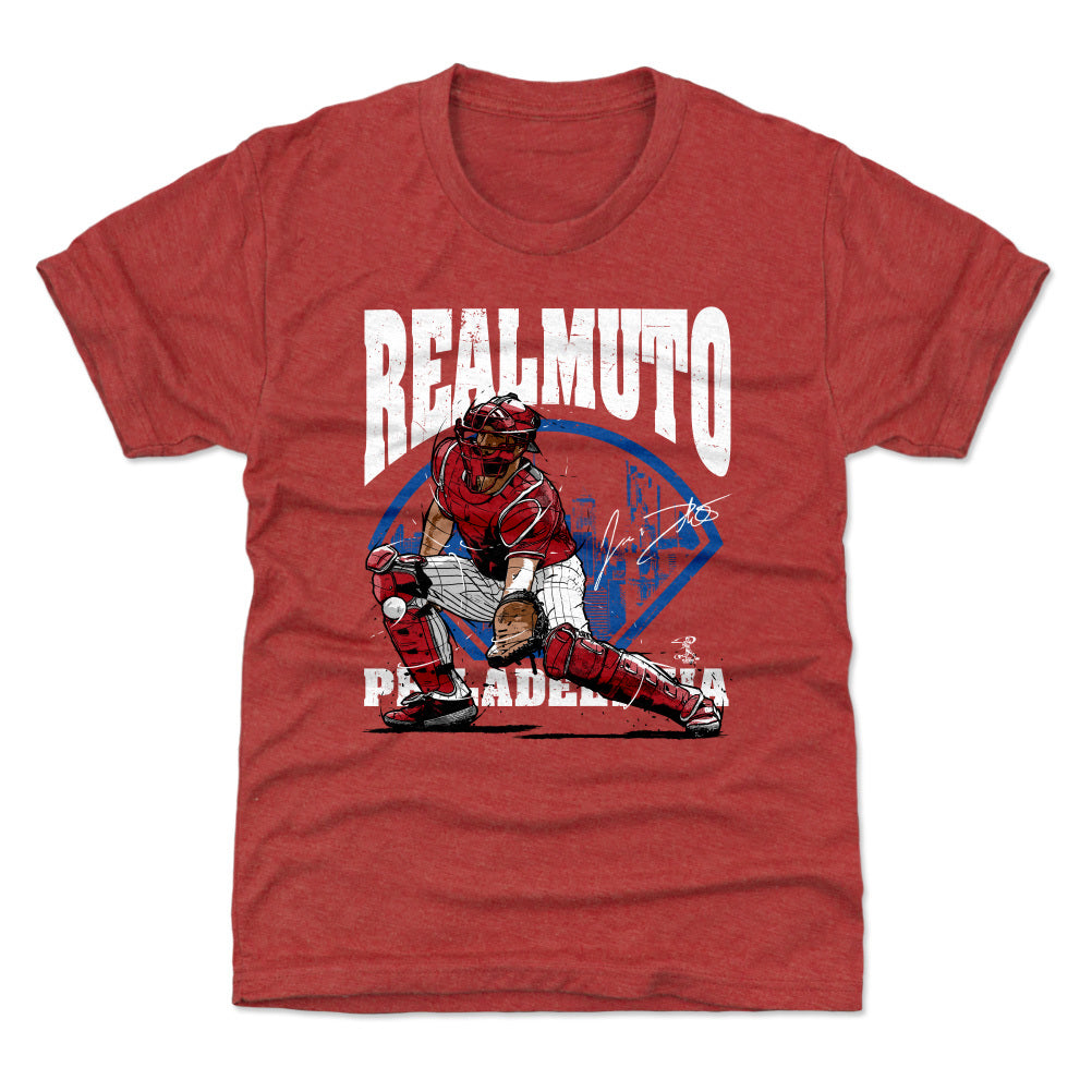 J.T. Realmuto Women's T-Shirt - White - Philadelphia | 500 Level Major League Baseball Players Association (MLBPA)