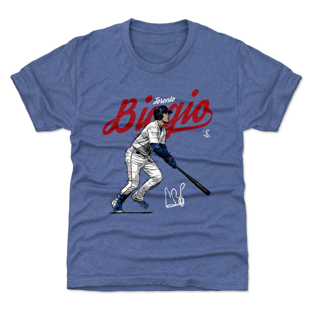 Cavan Biggio Kids T-Shirt - Tri Royal - Toronto | 500 Level Major League Baseball Players Association (MLBPA)