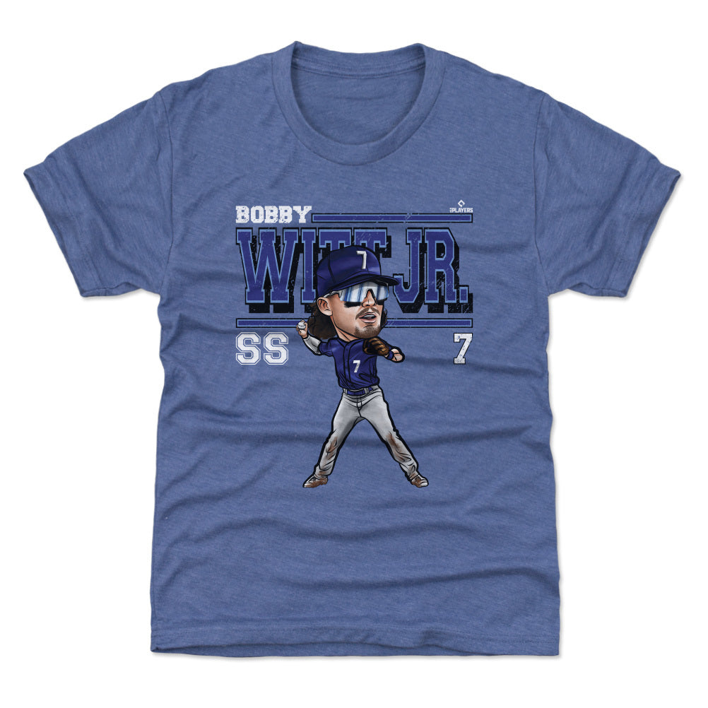 Bobby Witt Jr. Women's T-Shirt - Royal Blue - Kansas City | 500 Level Major League Baseball Players Association (MLBPA)