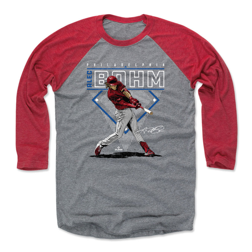 Alec Bohm Women's T-Shirt - Red - Philadelphia | 500 Level Major League Baseball Players Association (MLBPA)