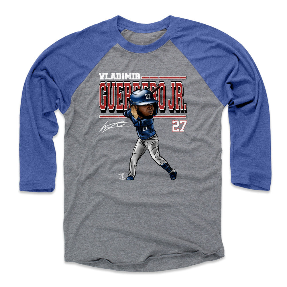 Vladimir Guerrero Jr. Shirt (Cotton, Large, Royal Blue) - Vladimir Guerrero  Jr. Cartoon WHT