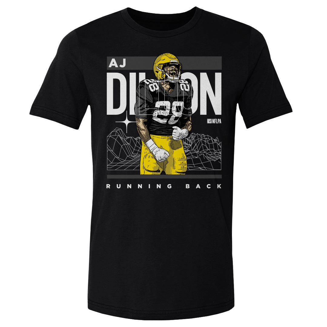 A.J. Dillon Shirt | Green Bay Football Men's Cotton T-Shirt 500 Level 500