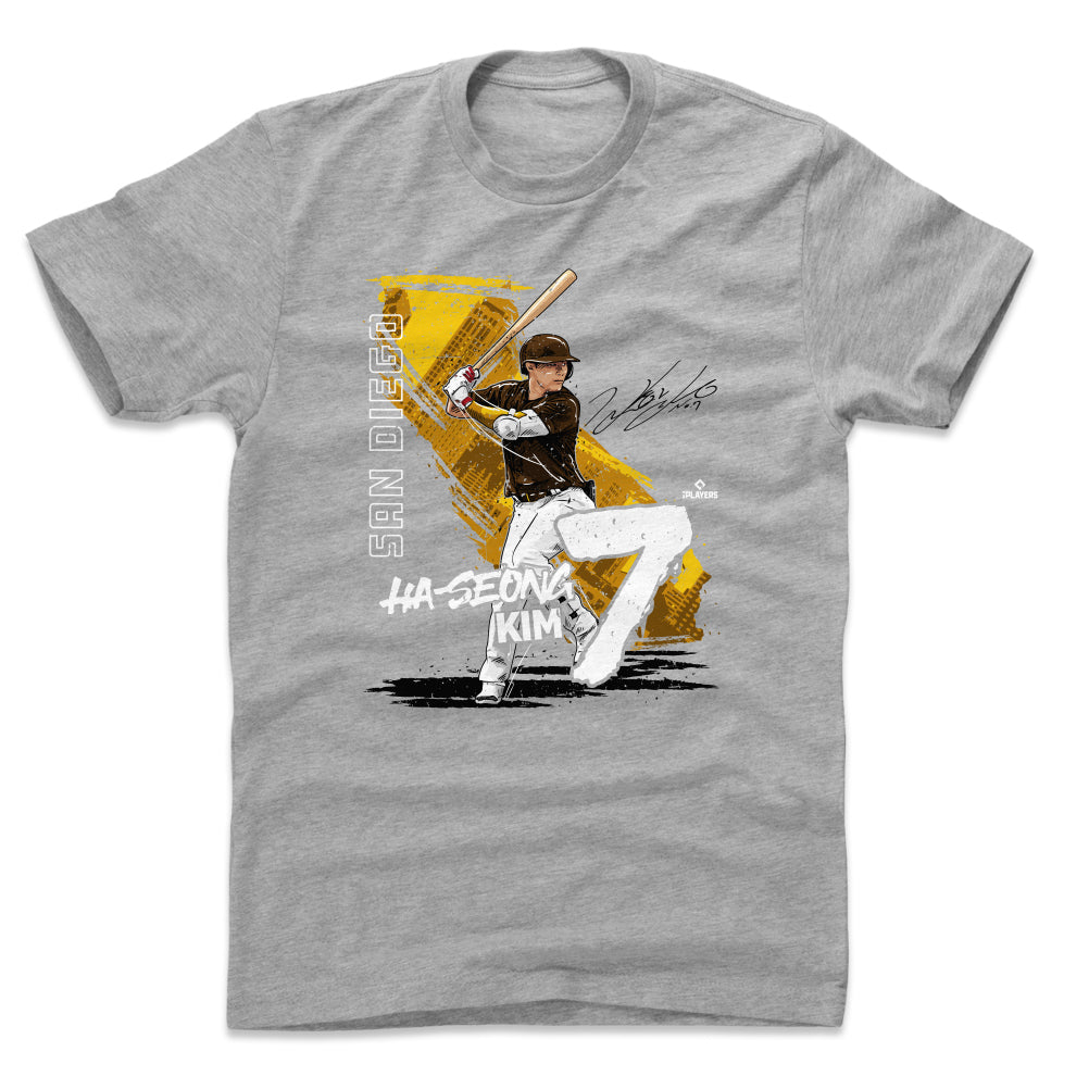 Ha-Seong Kim San Diego Padres Men's Backer T-Shirt - Ash