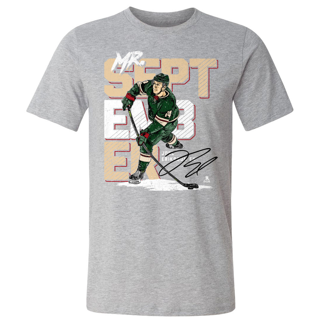 Joel Eriksson Ek Shirt | Minnesota Hockey Men's Cotton T-Shirt | Level 500 LEVEL